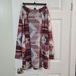 Rue21 Maroon and Pink Knit Cardigan